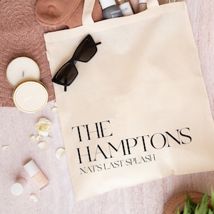 Hamptons Welcome Tote Bag - Destination Wedding Welcome Totes - Hamptons Welcome Tote - Hamptons Bachelorette Tote -