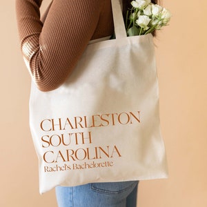 Welcome Tote Bag - Destination Wedding Welcome Totes - Charleston Welcome Tote - South Carolina Wedding Tote - Destination Wedding Tote Bag