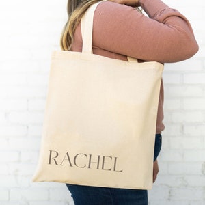 Personalized Name Tote Bag - Wedding Welcome Bag - Bachelorette Party Tote - Custom Name Tote - Bridal Party Bag - Personalized Gift