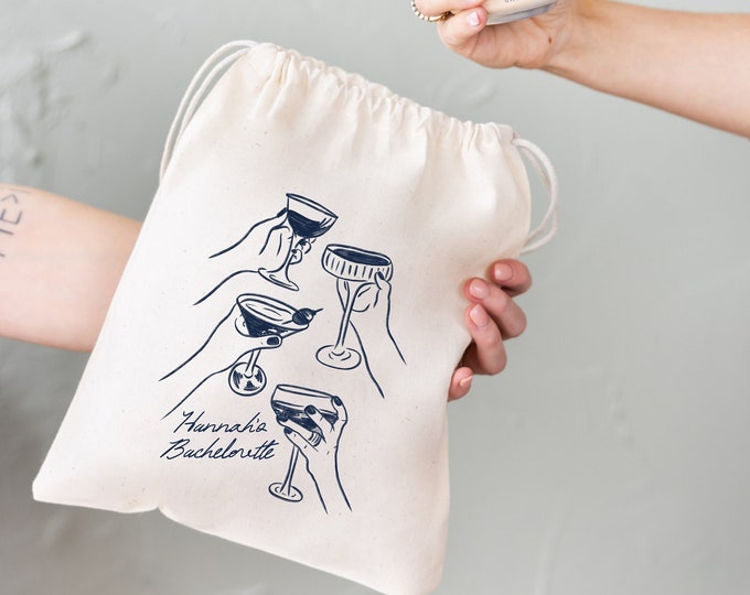Hangover Kit - Hand Drawn Bag - Drinks Kit - Hangover Bags -Custom Recovery Kit - Bachelorette Gift - Bachelorette - Wedding Favor - Italian