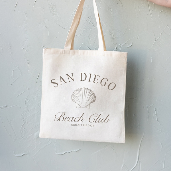 Beach Club Tote - Destination Wedding Welcome Totes -Seashell Welcome Tote - Beach Wedding Welcome Tote - Destination Bachelorette - Shell