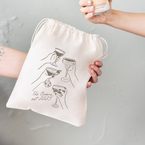 Hand Drawn Bag - Hangover Kit - Drinks Kit - Hangover Bags -Custom Recovery Kit - Bachelorette Gift - Bachelorette - Wedding Favor - Italian