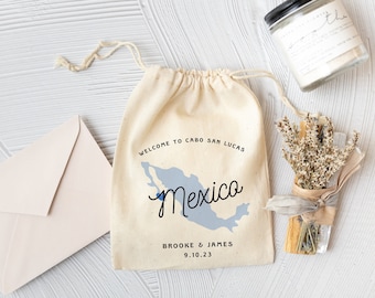 Destination Wedding Favors - Cancun Wedding Bag - Mexico Wedding - Wedding Favor Bag - Cabo Wedding Favor Bag - Puerto Vallarta Wedding