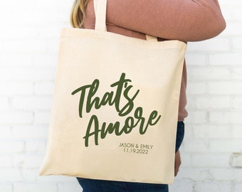 Thats Amore Tote Bags -Italy Wedding Tote - Italian Wedding Welcome Tote Bag- Ciao Welcome Totes -Welcome Bags- Italy Ciao Welcome Bag