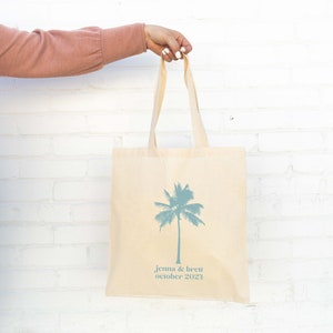 Welcome Tote Bag Destination Wedding Welcome Totes Palm Tree Welcome Tote Beach Wedding Welcome Tote Destination Wedding Tote Bag image 3