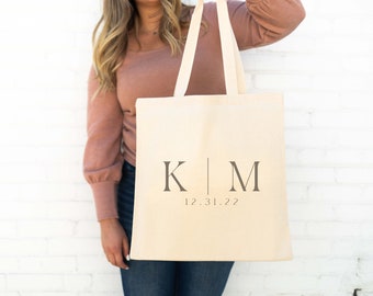 Personalized Name Tote Bag - Wedding Welcome Bag - Custom Name Tote - Bridal Party Bag - Personalized Gift - Personalized Gift Couple