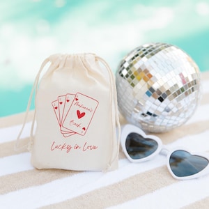 Chanceux amoureux - Bach dessiné à la main tendance - Mariage à Las Vegas - Kit gueule de bois - Sacs gueule de bois - Kit de récupération personnalisé - Cadeaux EVJF -