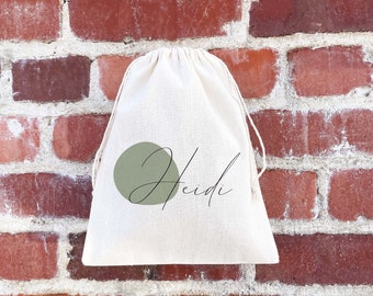 Personalized Name Bag - Bridesmaid Gifts - Custom Wedding Gift - Bachelorette Party Bags - Custom Drawstring Bag - Gift Bag - Wedding Gift