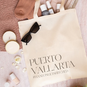 Puerto Vallarta Tote Bag - Destination Wedding Welcome Totes - Mexico Welcome Tote - Beach Wedding Welcome Tote - Destination Wedding Tote