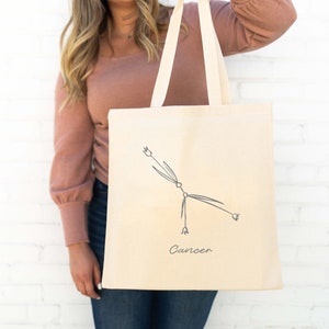 Cancer Constellation - Astrology Tote Bag - Zodiac Sign Bag - Star Sign Tote - Horoscope Tote Bag - Canvas Bag - Custom Canvas Bag