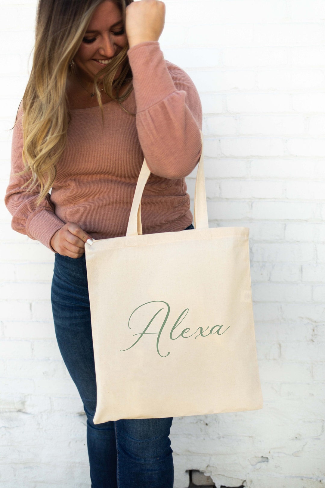 Personalized Script Tote Bag - Wedding Welcome Bag - Bachelorette Party ...