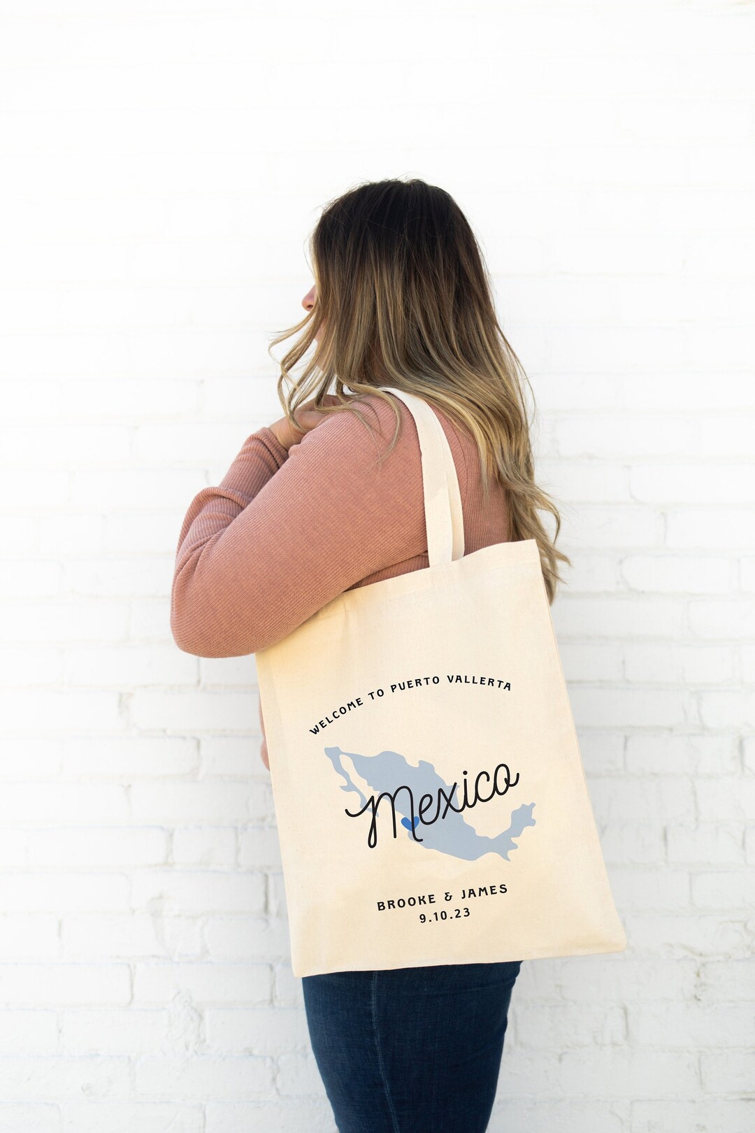 Cancun Wedding Tote - Custom Wedding Tote Bag - Destination Wedding ...