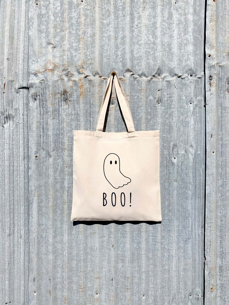 Halloween Ghost Favor Bag Custom Spooky Halloween Bags Kids Halloween Party Bag Halloween Candy Bag Child's Spooky Halloween Favors image 1