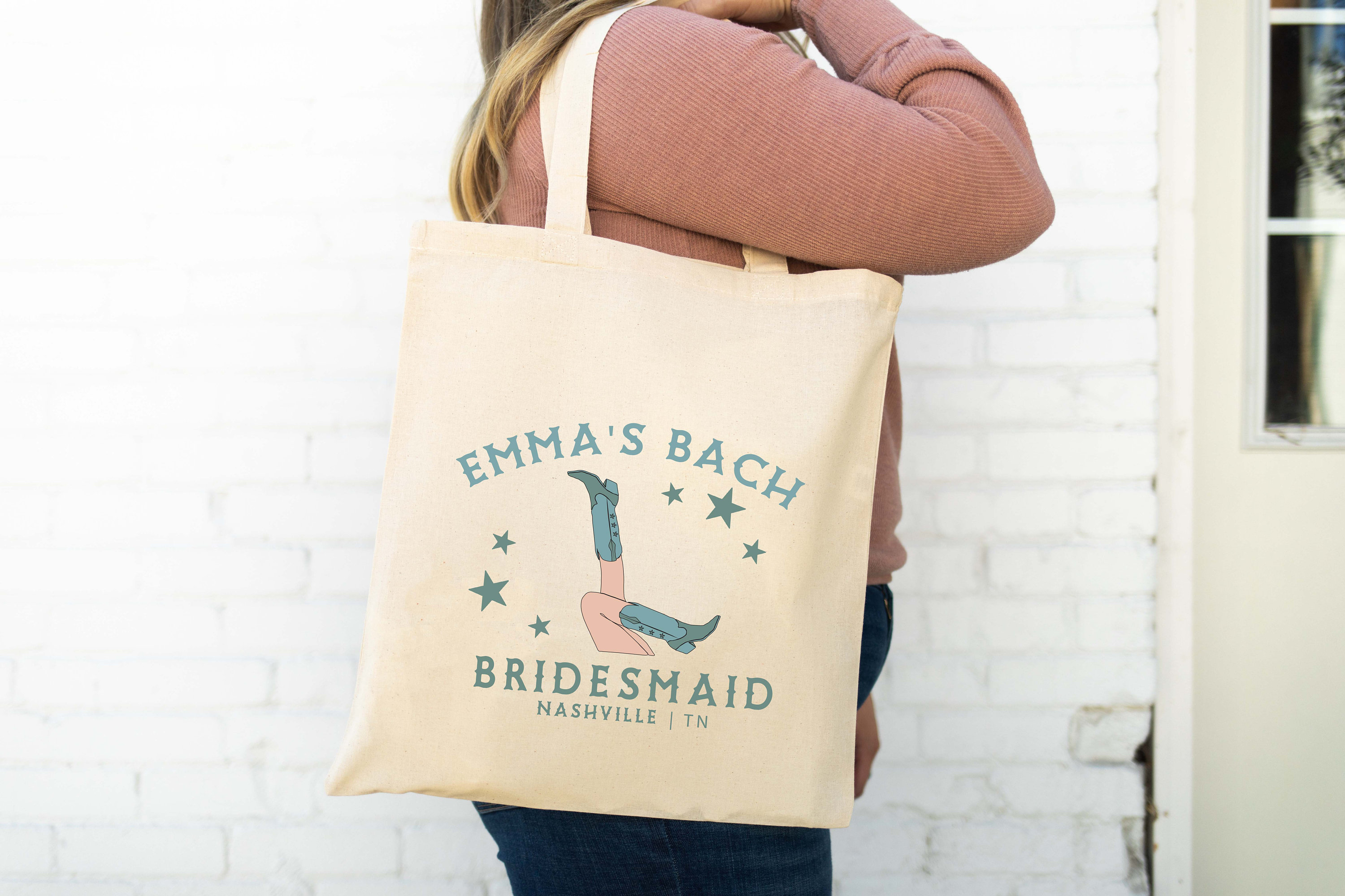 Bachelorette Tote Bag - Destination Wedding Welcome Totes - Cowboy ...
