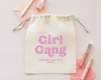 Galentine's Day Favor Bag - Valentine's Day Bags - Girl Gang - Custom Valentine Bags - Custom Galentine Favors - Valentine's Day Party Favor