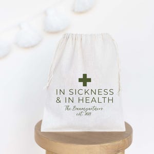Wedding Hangover Kit - Hangover Kit - In Sickness and In Health Hangover Kit - Hangover Bags - Custom Hangover Kits - Wedding Hangover Bag image 3