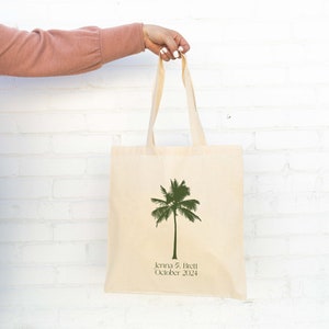 Welcome Tote Bag Destination Wedding Welcome Totes Palm Tree Welcome Tote Beach Wedding Welcome Tote Destination Wedding Tote Bag image 2