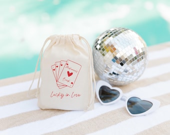 Lucky in Love  - Trendy Hand Drawn Bach - Vegas Wedding - Hangover Kit - Hangover Bags - Custom Recovery Kit - Bachelorette Gifts -