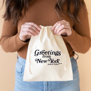 Greetings from New York - New York, New York Wedding Bag - New York Wedding Favor - Destination Wedding Favors - Wedding Favor Bag