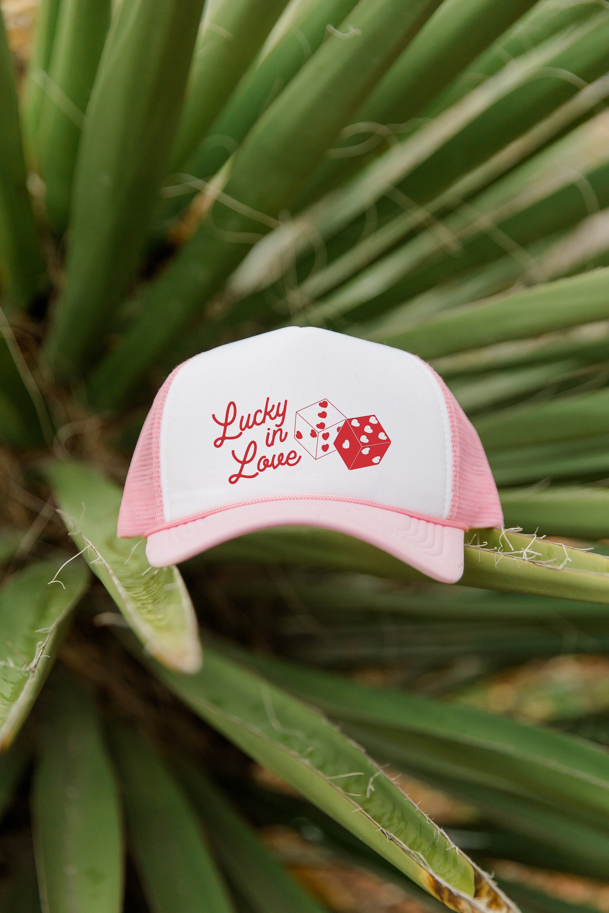 Lucky In Love Trucker Hat - Custom Trucker Hat - Bachelorette Hat - Vegas Bach - Bachelorette Merch - Bridesmaid Gift - Drunk in Love