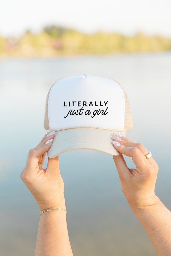 Literally Just a Girl Trucker Hat - Custom Trucker Hat - Bachelorette Hat - Beach Girl - Bachelorette Merch - Bridesmaid Gift - Summer Hat