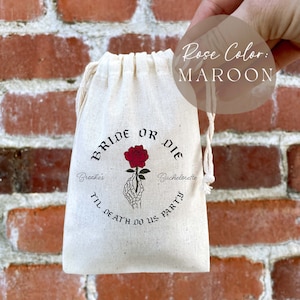 Til Death Do Us Party - Bride or Die - Custom Bachelorette Bag - RIP Last Name Bags - Custom Wedding Wag - Bach Party Tote - Hangover Kit