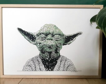 Print - Portrait of Yoda --- Star Wars Collection #2 --- A4 Poster