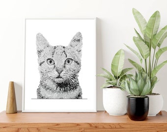 Print - Cat Portrait --- A4 Poster -