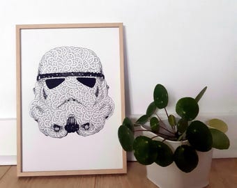 Print - Stormtrooper Portrait --- Star Wars Collection #4 --- A4 Poster