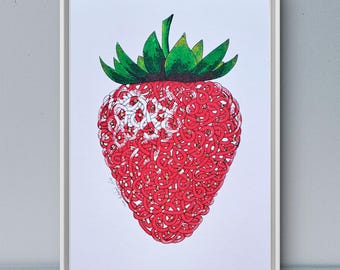 Print - Strawberry --- A4 Poster -
