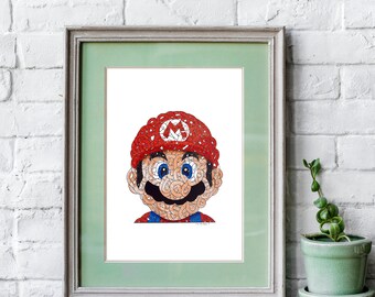 Print - Portrait of Mario --- Mario Collection #1 --- A4 Poster -