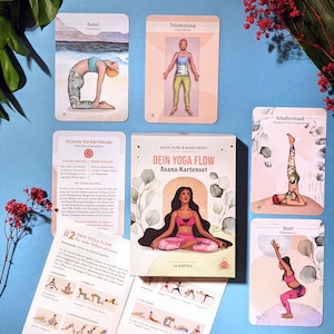 Yoga Asana Cards - Asana Card Set - Yoga Flow - Yoga Gift - for Yoga Beginners and Yoga Teachers Easter Gift