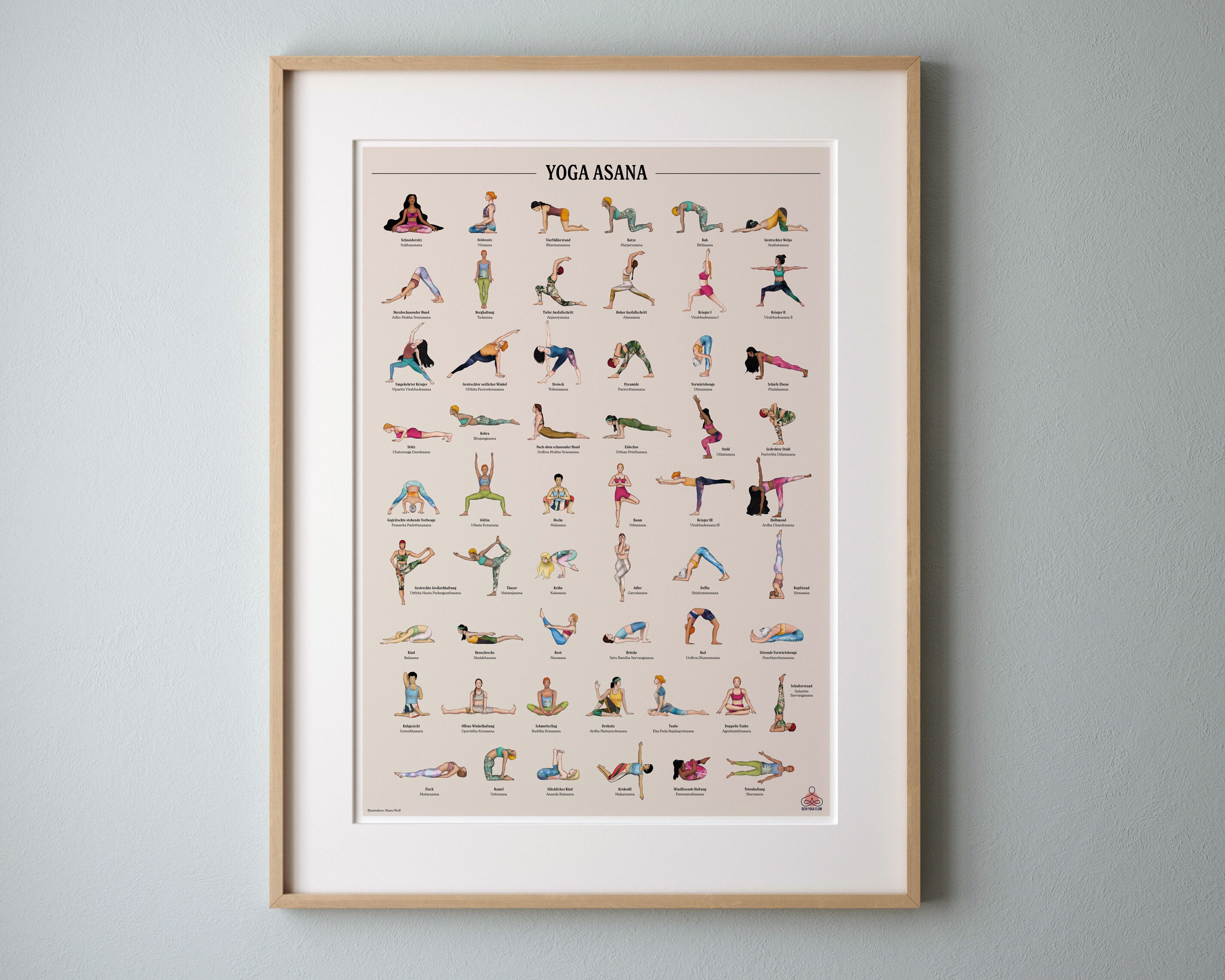 Yoga Poster Asana Poster Yoga Poses Gift For Yoga Teacher Yoga Wall Yoga Poster Asana Poster Yoga Poses Gift For Yoga Teacher Yoga Wall
