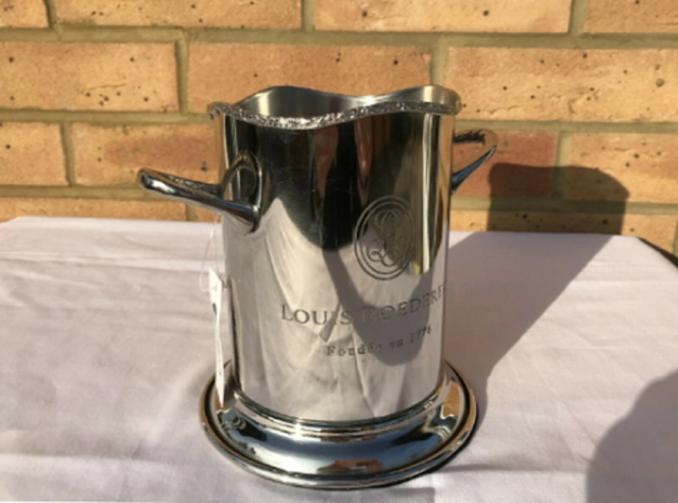 Classic Nickle Plated Louis Roederer Ice Bucket Champagne Cooler Large 