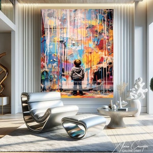 Acrylglas Kunst Wanddekoration, Street Art Wandkunst, Graffiti Kunstdruck, Glasdruck Wandkunst, Abstrakte extra große moderne Pop Culture Kunst