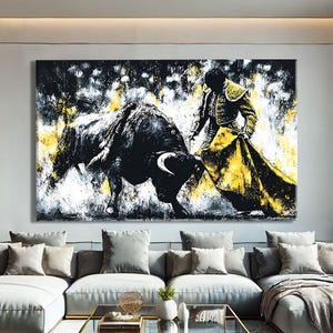 Matador Print Art, Spain Wall Art Prints, Bullfighting Art Print, Corrida Wall Art, Matador Painting, Spanish Gift For Dad, Above Bed Decor