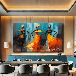 Schwarze Frauen Kunstdrucke Poster, Afrikanische Frauen Malerei, Schwarzes Mädchen Wandkunst Leinwand, Moderne afrikanische Kunstdruck, Wandkunst über dem Bett Abstrakt