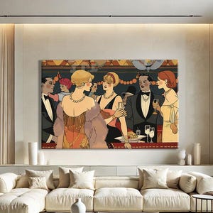 Prohibition Wall Art, Speakeasy Decor Wall Decor, Gatsby Wall Art, Prohibition Art Print, Speakeasy Wall Art, Retro Art Print Women