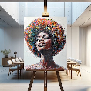 Arte em tela afro-americana, impressões de graffiti de arte de rua, impressão de arte africana moderna, decoração de arte pop de graffiti, impressões de arte afro, decoração acima da cama