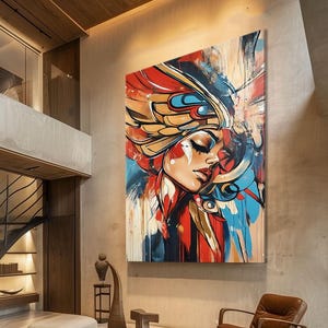 Stampe su tela di street art, stampe artistiche da parete chic, stampe artistiche da parete tribali, decorazioni native americane, stampe artistiche da parete di lusso, stampe pop art astratte
