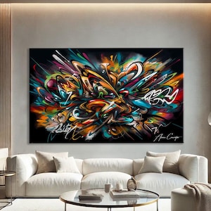 Graffiti Art Original, Street Art Canvas, Urban Painting, Graffiti Wall Art Canvas, Graffiti Street Art Prints, Urban Art Prints Decoration