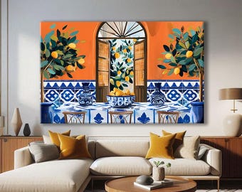 Italian Wall Art Print, Sicilian Decor for Kitchen, Lemon Wall Art Vintage, Lemon Kitchen Decor, Citrus Decor for Kitchen