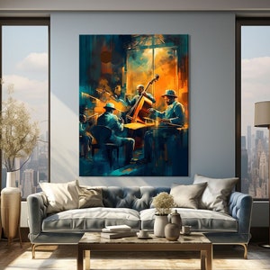 Stampe su tela di arte astratta jazz, stampe su tela di musicisti, stampe d'arte africana, regali per amanti della musica, stampe musicali su tela, decorazioni da appendere sopra il letto