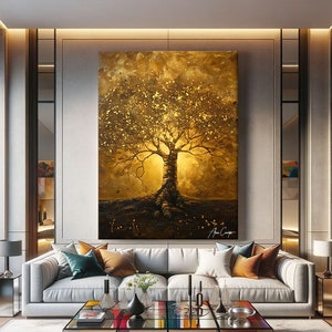 golden tree wall art