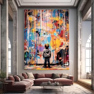 Street Art Prints Framed, Modern Pop Art Wall Art Large, Pop Culture Art Print, Street Art Canvas Painting, Canvas Pop Art Painting Print