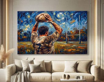 Sports Wall Art Boys Room, Rugby Prints Framed, Teen Boy Room Decor, Statement Wall Art Horizontal, Sports Room Decor Artwork