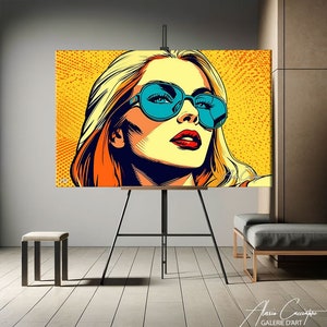 Pop Art Prints, Roy Lichtenstein Print, Comic Art Prints, Roy Lichtenstein Pop Art Wall Art Canvas, Girl Power Print, Comic Wall Art Framed
