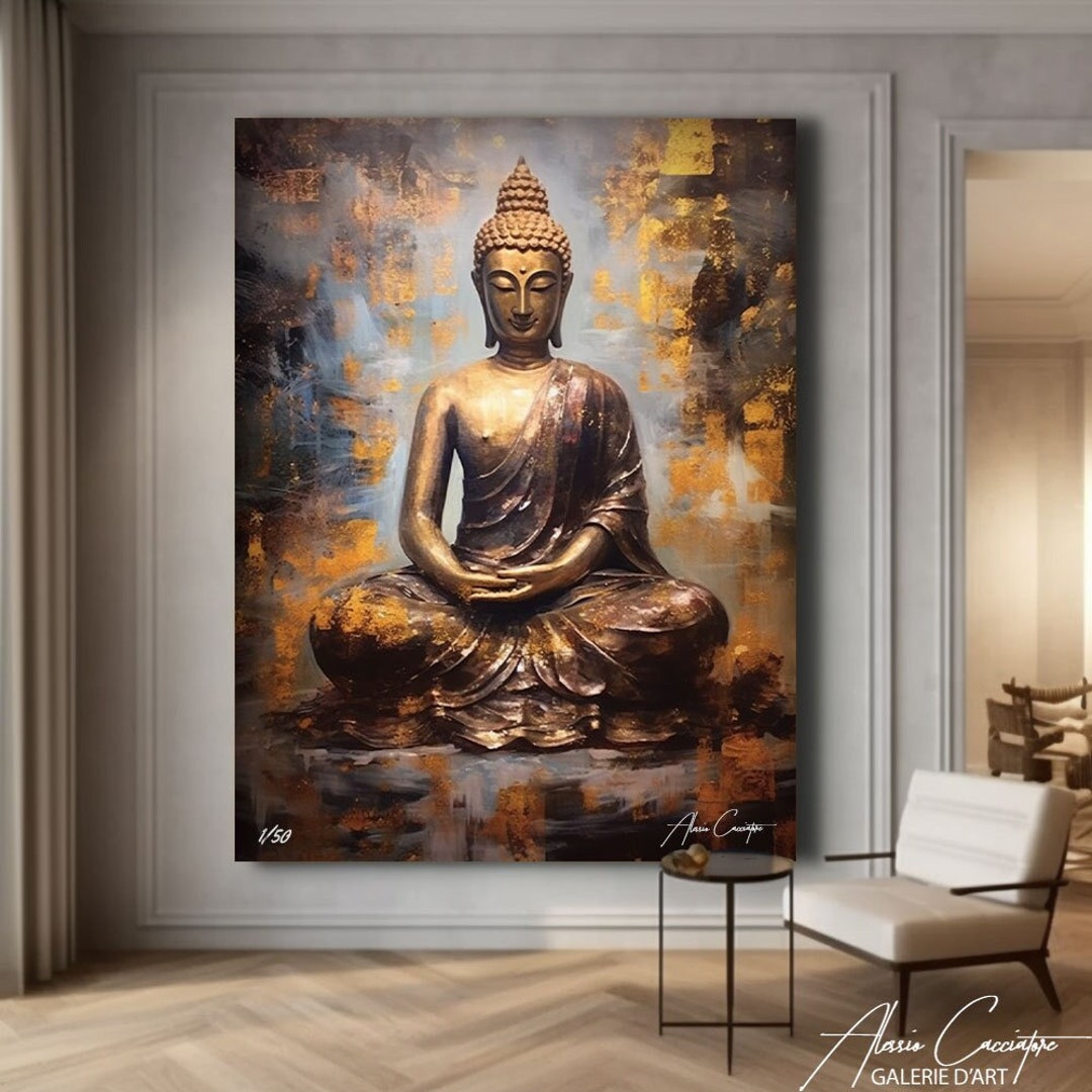 Buddha Wall Art Print, Meditation Wall Art Printable, Buddha Canvas ...