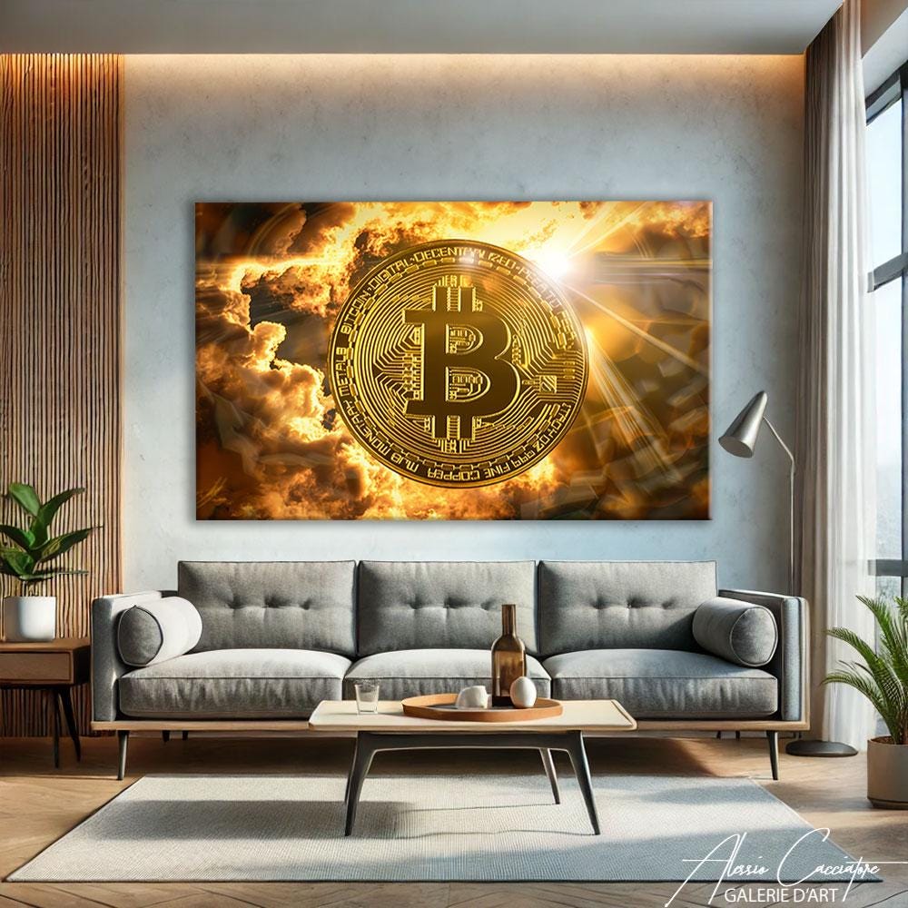 Bitcoin Wall Art, Office Wall Decor Prints, Crypto Painting, Bitcoin Art,  Money Wall Art, Oversized Canvas Art, Gift Idea For Men - Etsy France