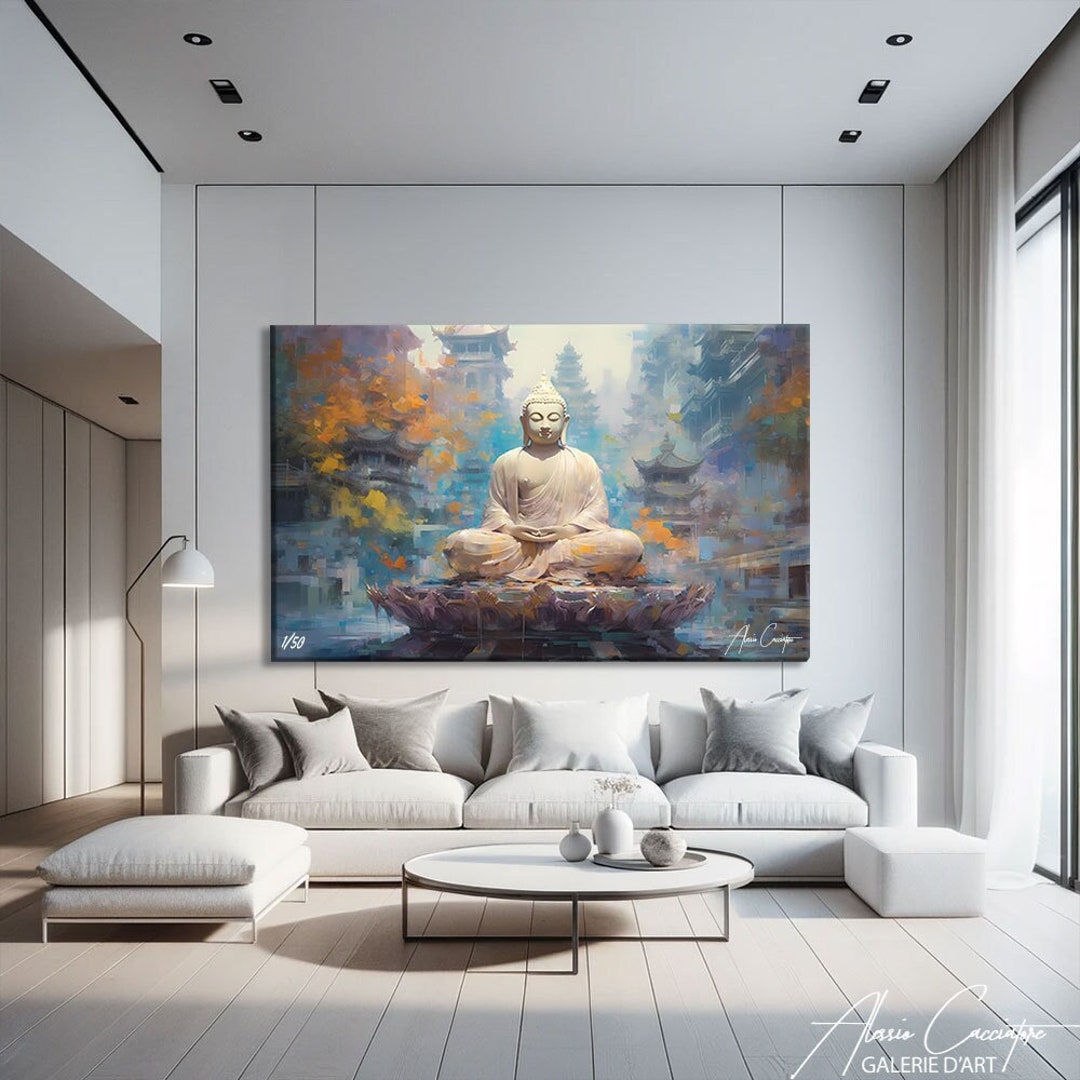 Buddha Canvas Painting, Zen Wall Art Print, Asian Wall Art Framed ...